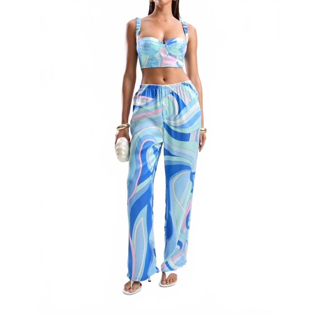 NEW CIN CIN chance relaxed pants in dolce blue